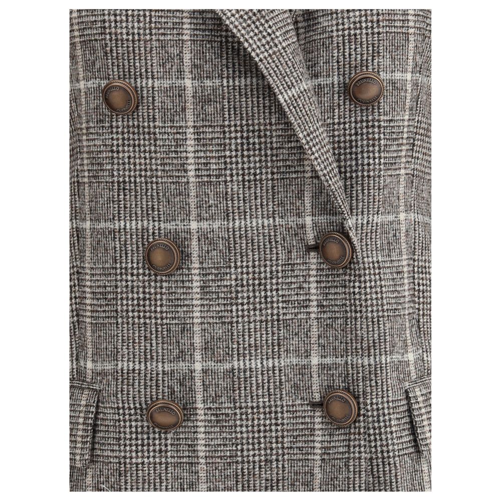 Brunello Cucinelli Alpaca and wool Prince de Galles Blazer Brunello Cucinelli