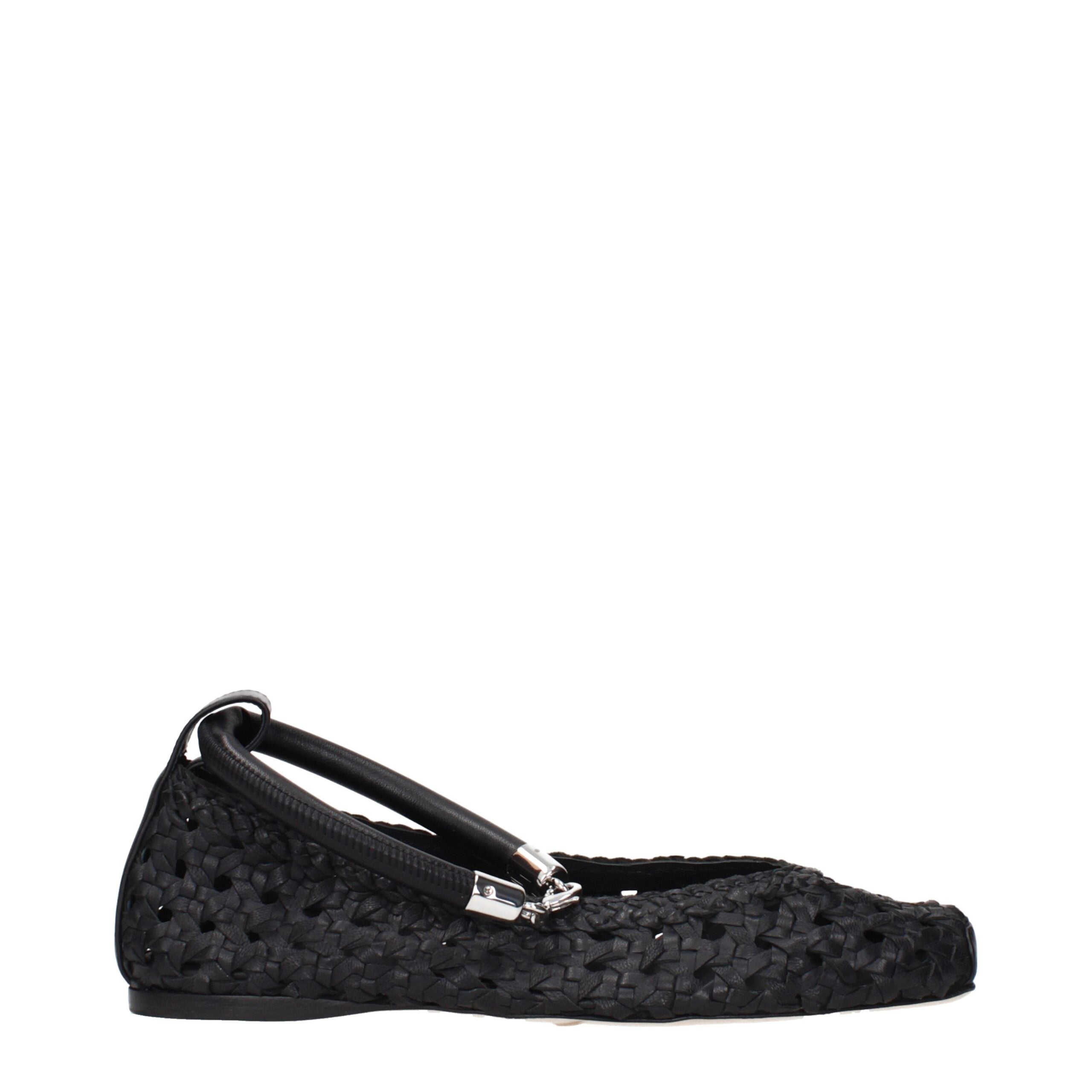 Max Mara Black Leather Ballet Flats Max Mara