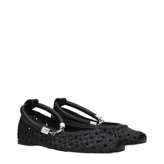 Max Mara Black Leather Ballet Flats Max Mara