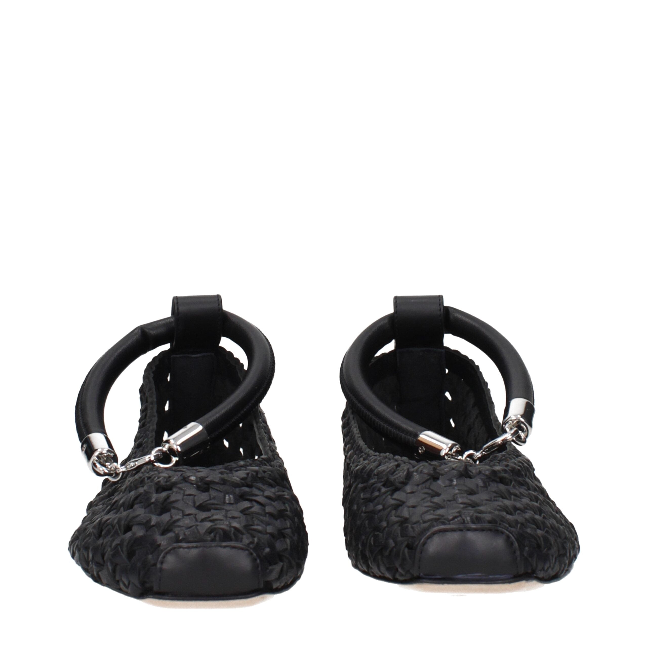 Max Mara Black Leather Ballet Flats Max Mara