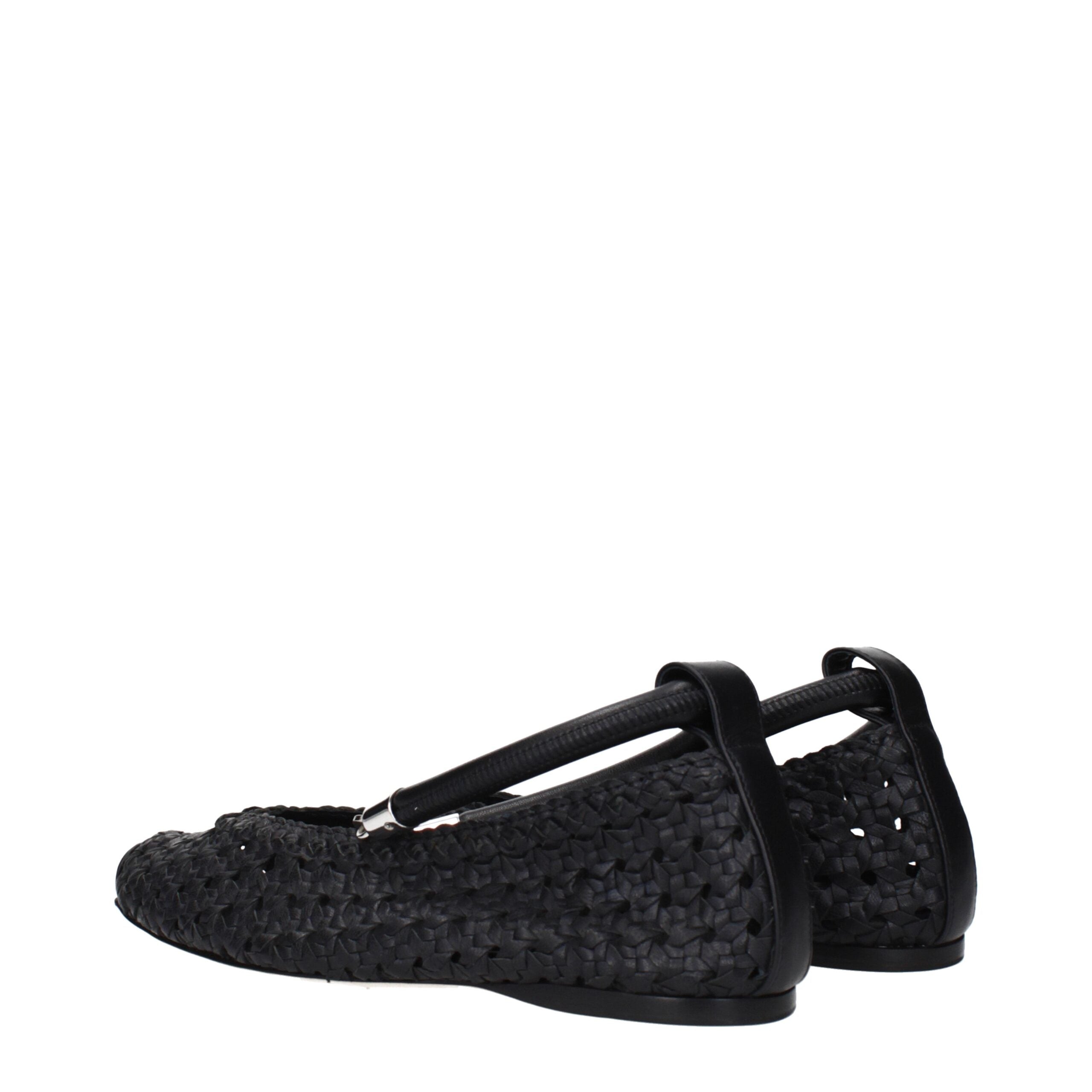 Max Mara Black Leather Ballet Flats Max Mara