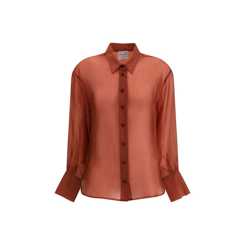 Forte_Forte Orange Copper Dress Shirt Forte_Forte