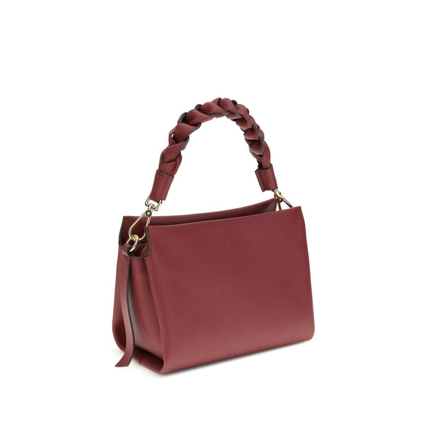 Coccinelle Bordeaux Calf Leather Bos Taurus Shoulder Bag Coccinelle