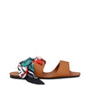 Max Mara Brown Leather Flat Sandals Max Mara
