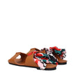 Max Mara Brown Leather Flat Sandals Max Mara