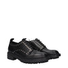 Max Mara Black Leather Oxfords And Derbies Max Mara