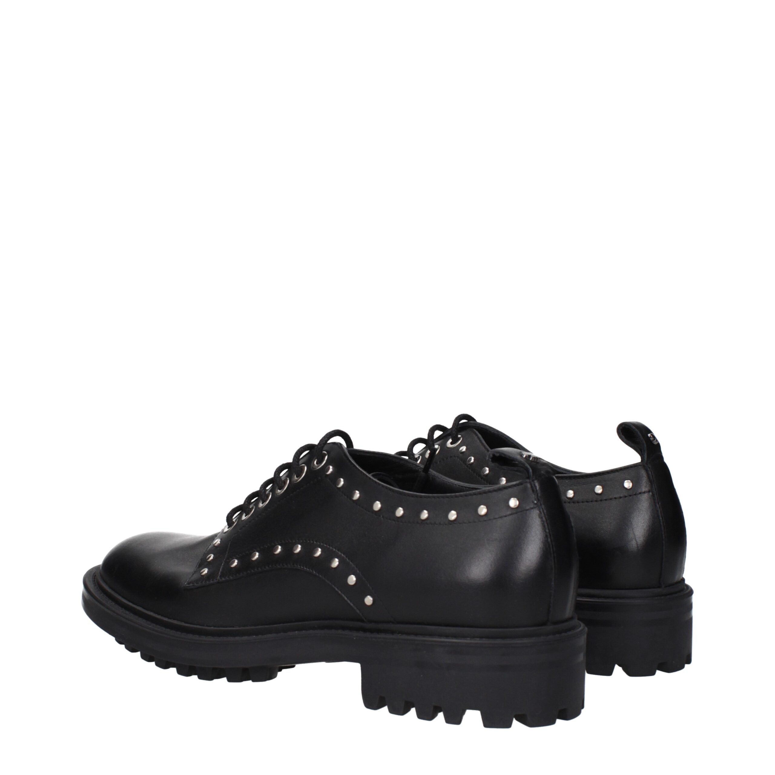 Max Mara Black Leather Oxfords And Derbies Max Mara