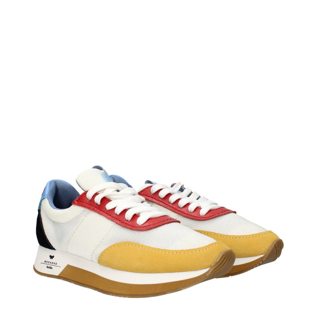 Max Mara White Fabric Low Tops Max Mara