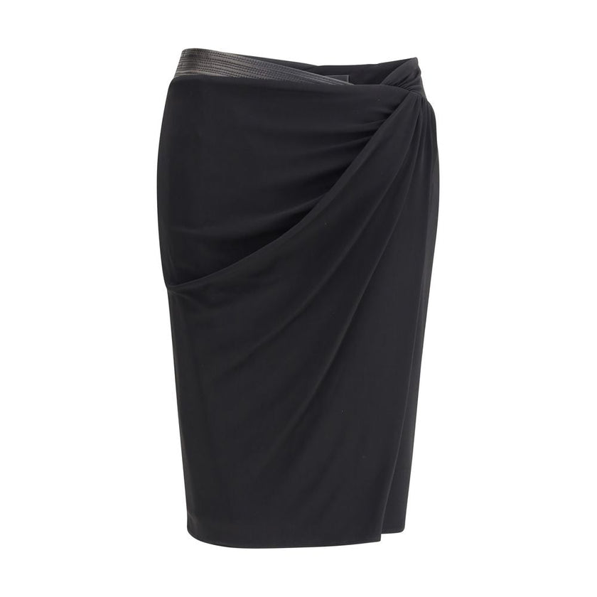 Versace Black Viscose Midi Skirt Versace