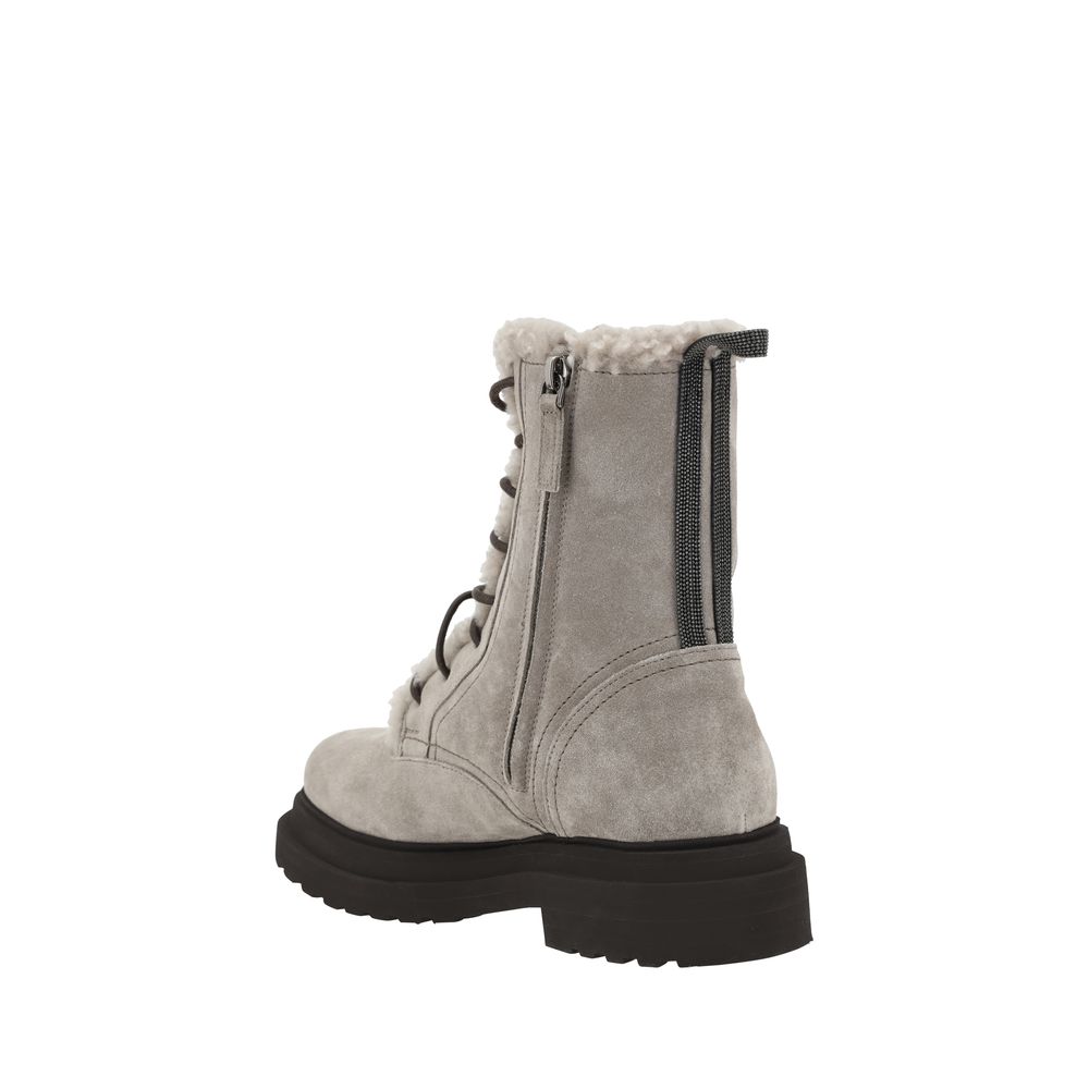 Brunello Cucinelli Laced Ankle Boots Brunello Cucinelli