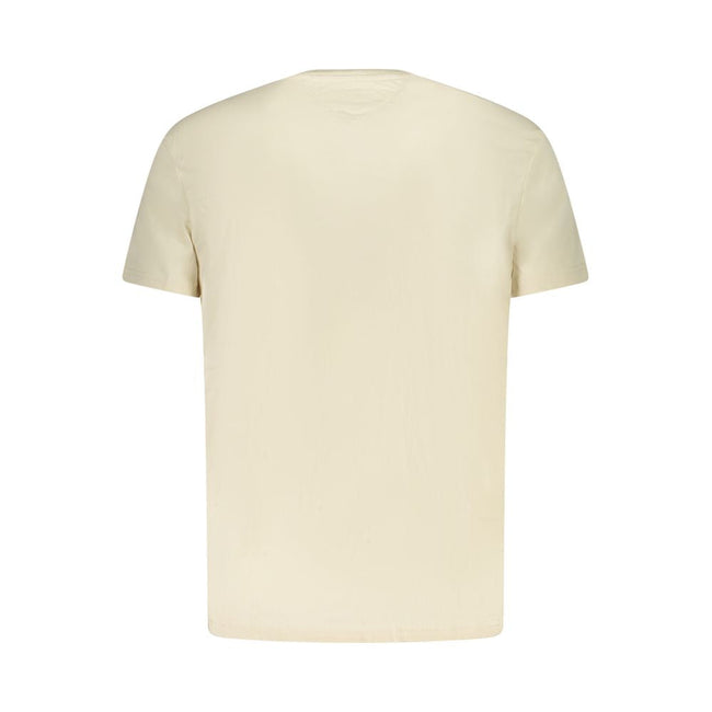 Tommy Hilfiger Beige Cotton Men T-Shirt Tommy Hilfiger