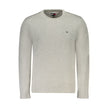 Tommy Hilfiger Gray Cotton Men Sweater Tommy Hilfiger