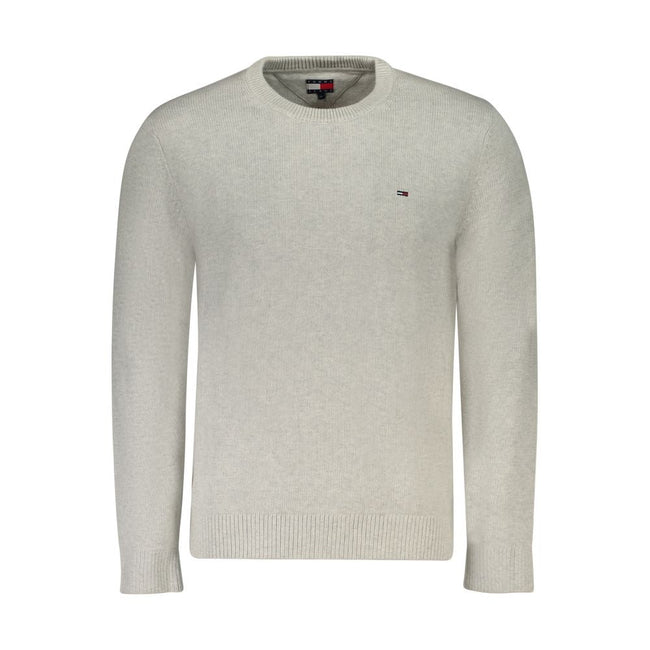 Tommy Hilfiger Gray Cotton Men Sweater Tommy Hilfiger