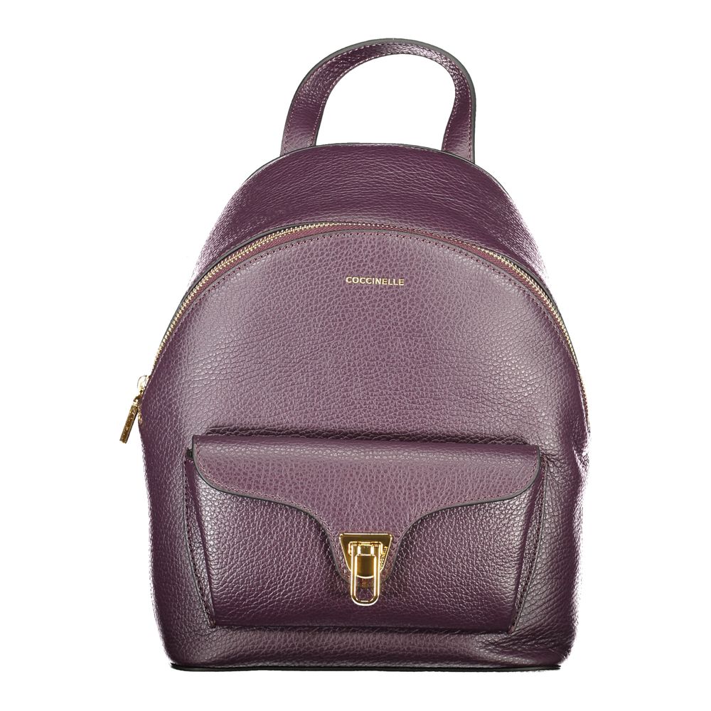 Coccinelle Purple Leather Women Backpack Coccinelle