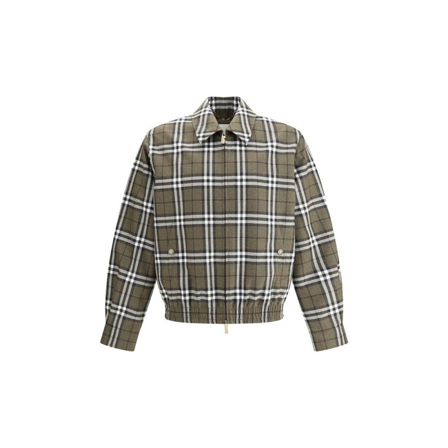 Burberry Check pattern wool Harrington Jacket Burberry