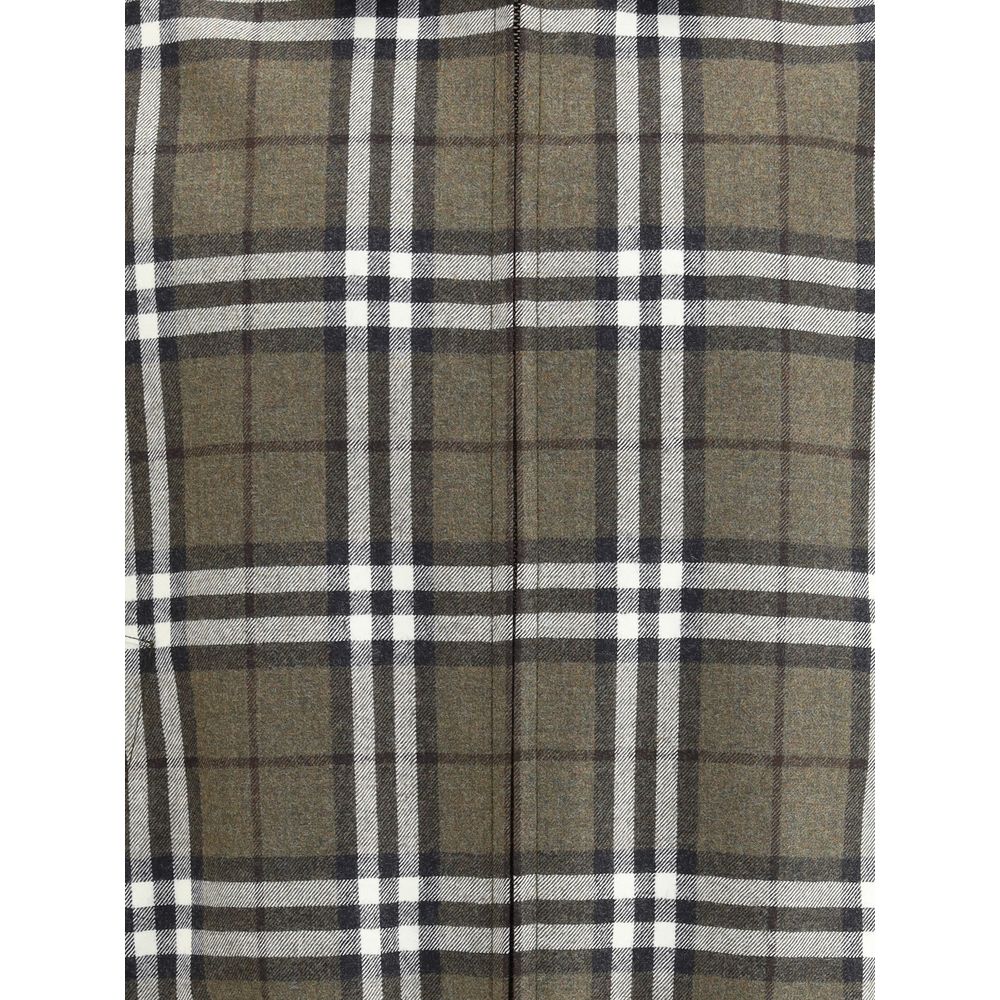 Burberry Check pattern wool Harrington Jacket Burberry