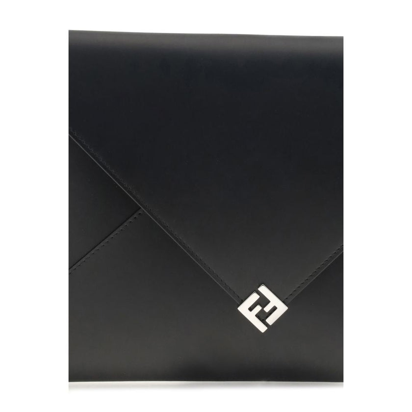 Fendi Black Leather Clutch Bag Fendi