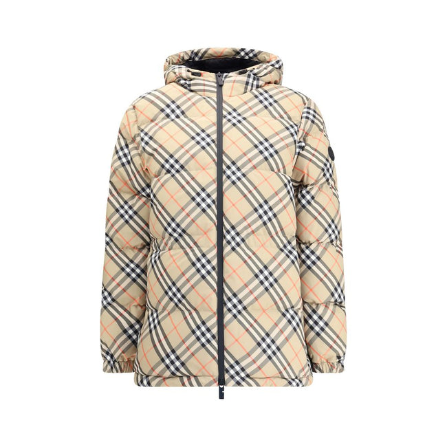 Burberry Hooded Check Down Jacket Burberry