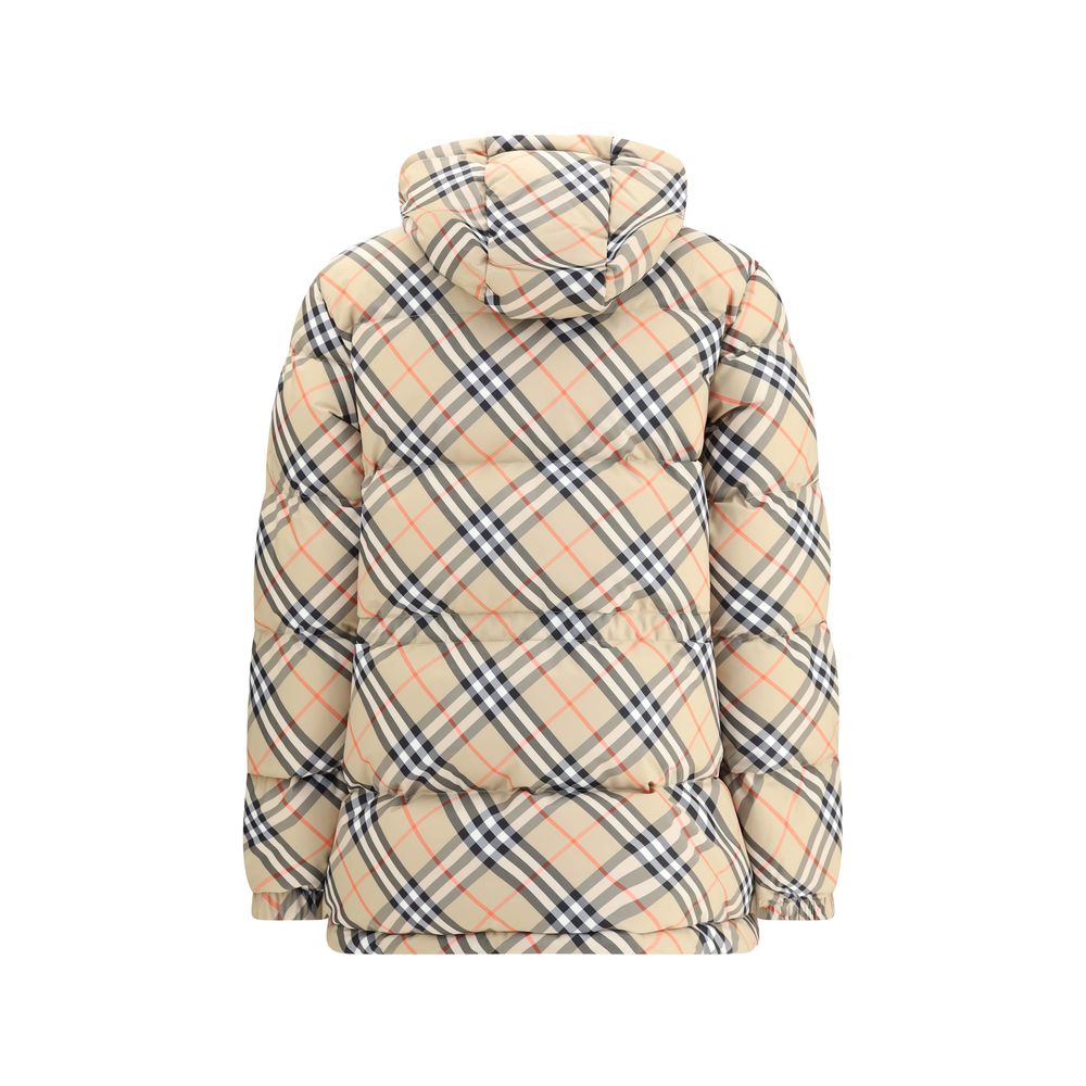 Burberry Hooded Check Down Jacket Burberry