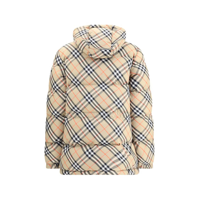 Burberry Hooded Check Down Jacket Burberry