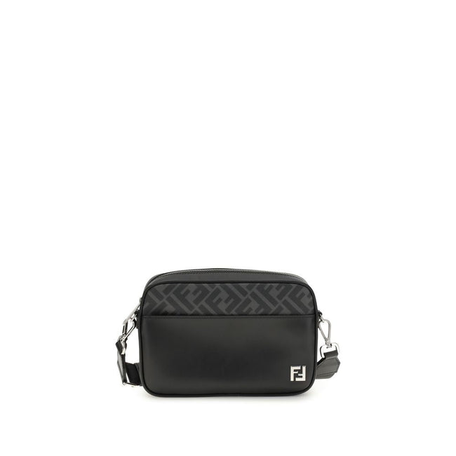 Fendi FF leather and canvas Shoulder Bag Fendi