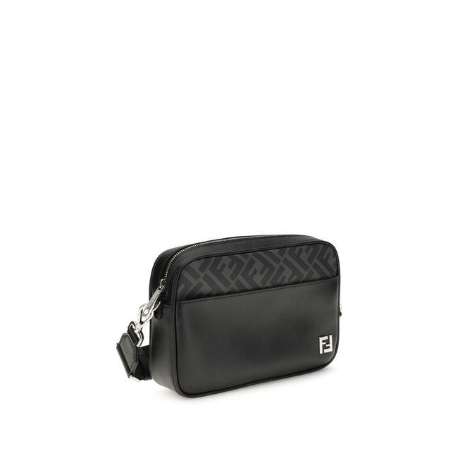 Fendi FF leather and canvas Shoulder Bag Fendi