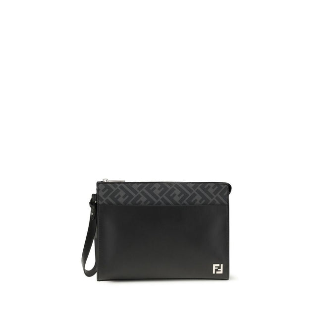 Fendi Leather FF canvas Pouch Fendi