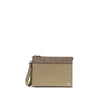 Fendi Leather and FF canvas Clutch Fendi