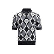 Dolce & Gabbana Diamond knit Polo Sweater Dolce & Gabbana