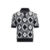 Dolce & Gabbana Diamond knit Polo Sweater Dolce & Gabbana