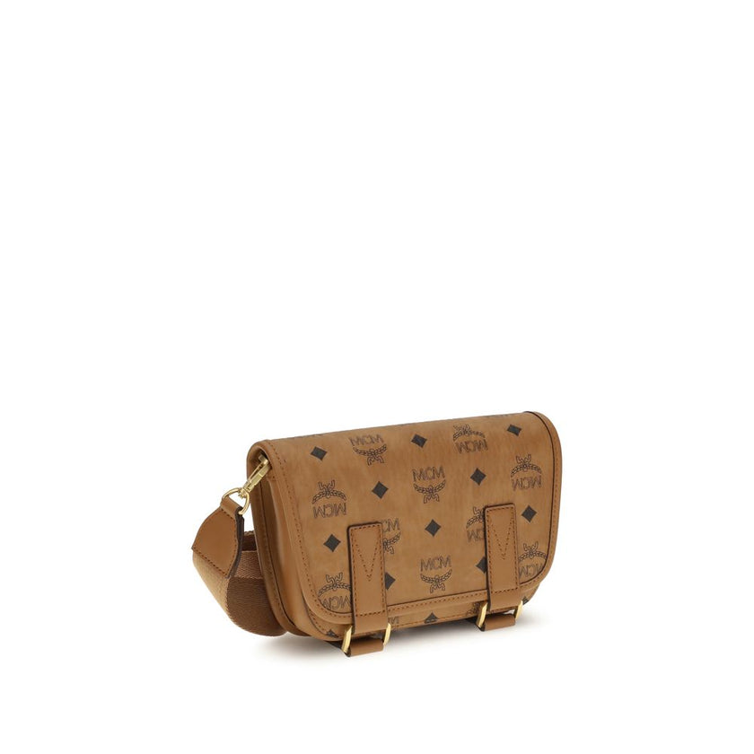 MCM Brown Fabric Shoulder Bag MCM