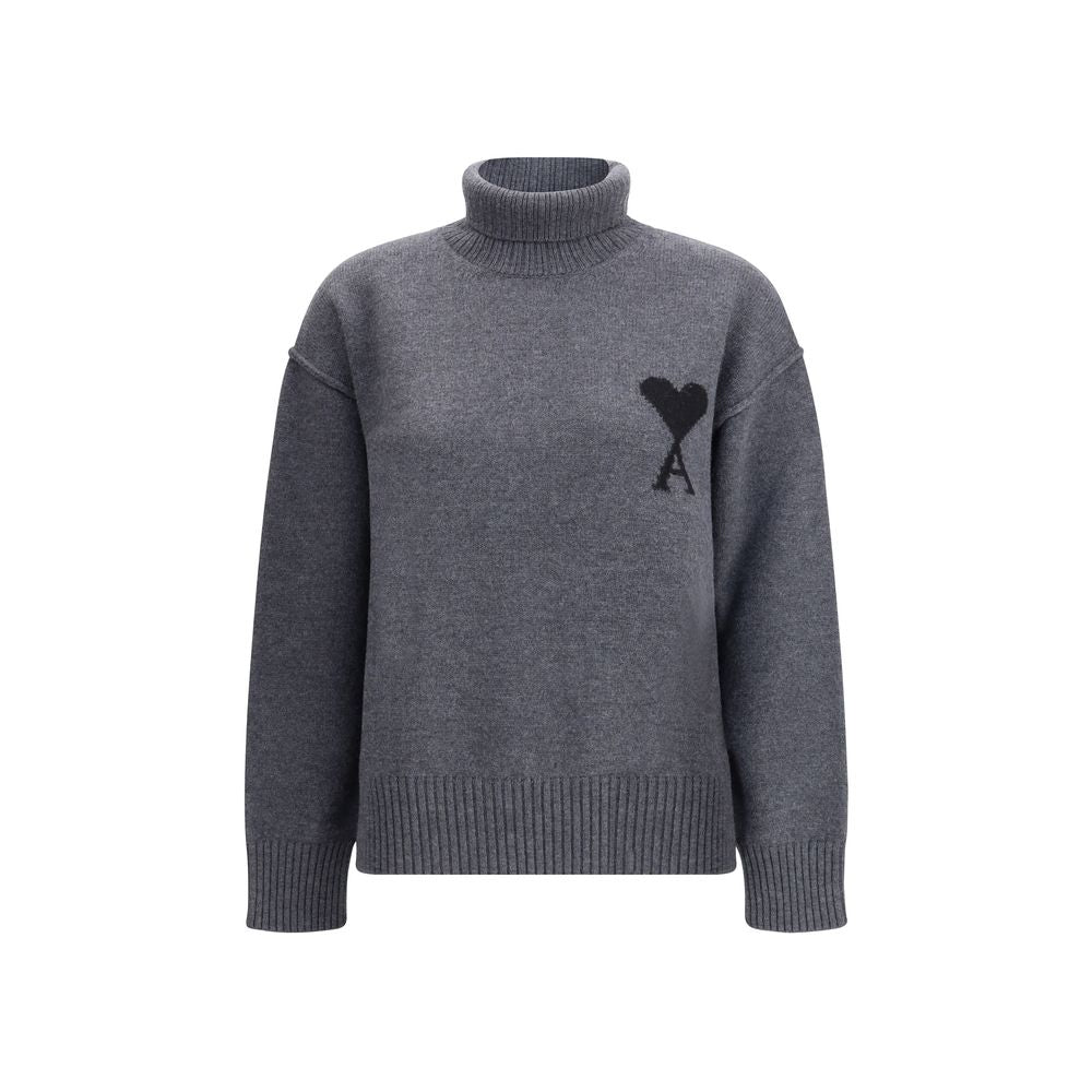 Ami Paris Ami De Coeur Turtleneck Sweater Ami Paris