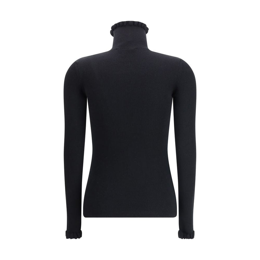 Valentino Black Fleece Wool Sweatshirt Valentino