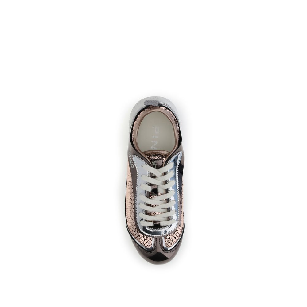 PINKO Sequined mirror fabric Reby 10 Sneakers PINKO