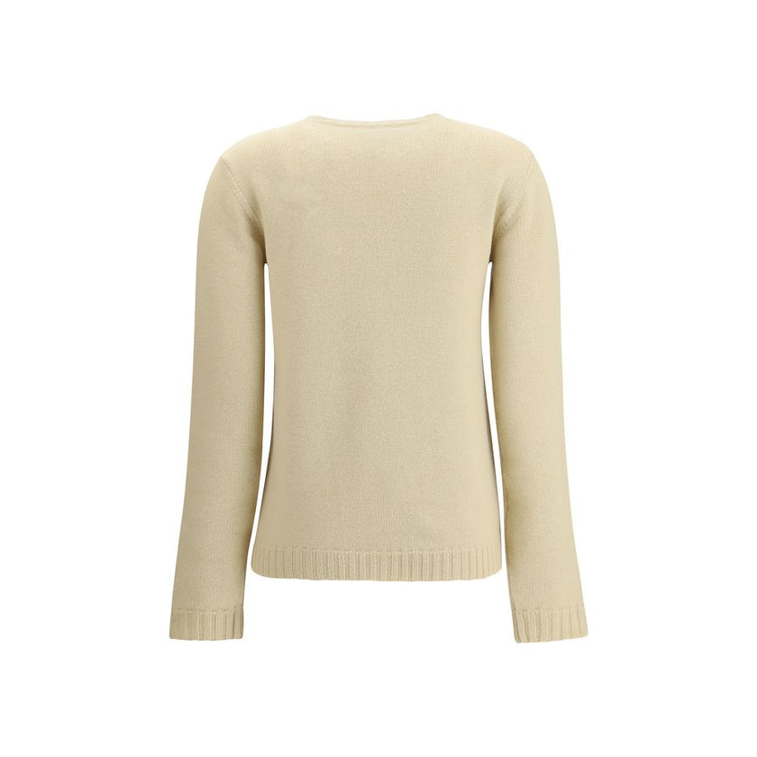 Valentino Cream Fleece Wool Sweatshirt Valentino