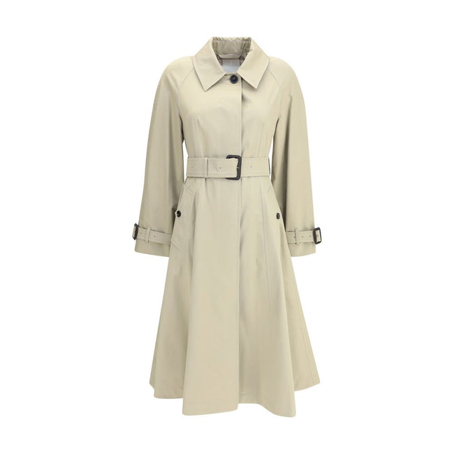 Burberry Ellingham fit-and-flare long gabardine Trench Coat Burberry