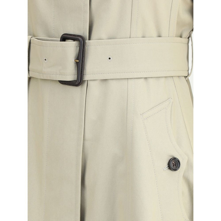 Burberry Beige Cotton Coat Burberry