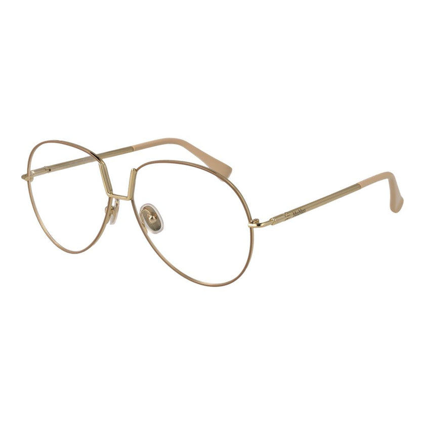 Max Mara Beige Metal Glasses (Frames) Max Mara