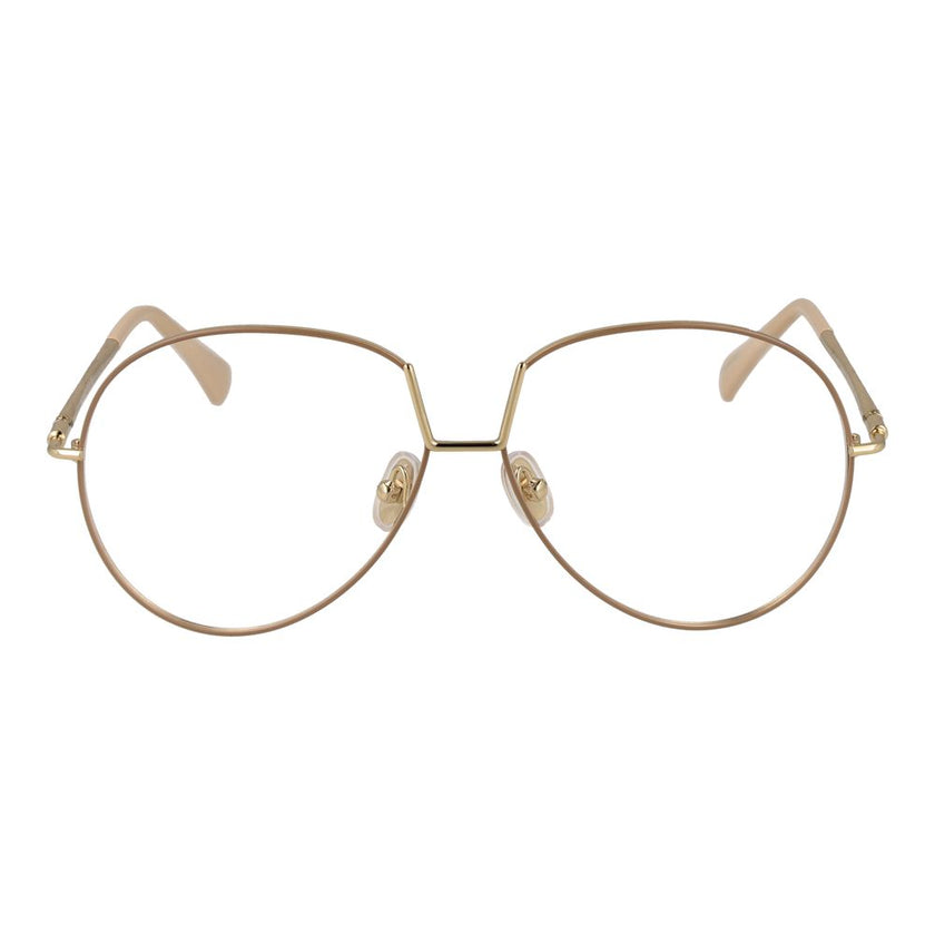 Max Mara Beige Metal Glasses (Frames) Max Mara