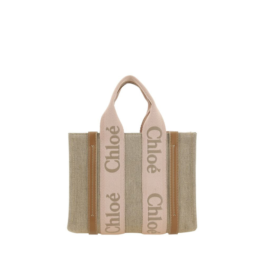 Chloé Beige Linen Handbag Chloé