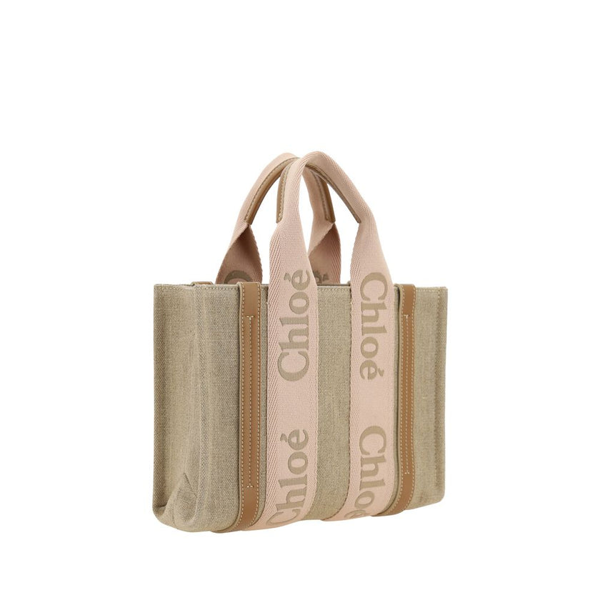 Chloé Beige Linen Handbag Chloé