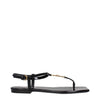 Versace Black Leather Flip-Flop Sandals Versace