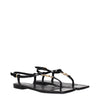 Versace Black Leather Flip-Flop Sandals Versace