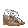 Jimmy Choo Gray Leather Wedges Sandals Jimmy Choo