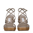 Jimmy Choo Gray Leather Wedges Sandals Jimmy Choo
