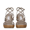 Jimmy Choo Gray Leather Wedges Sandals Jimmy Choo