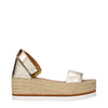 See By Chloé Gold Leather Wedges Sandals See By Chloé