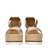 See By Chloé Gold Leather Wedges Sandals See By Chloé