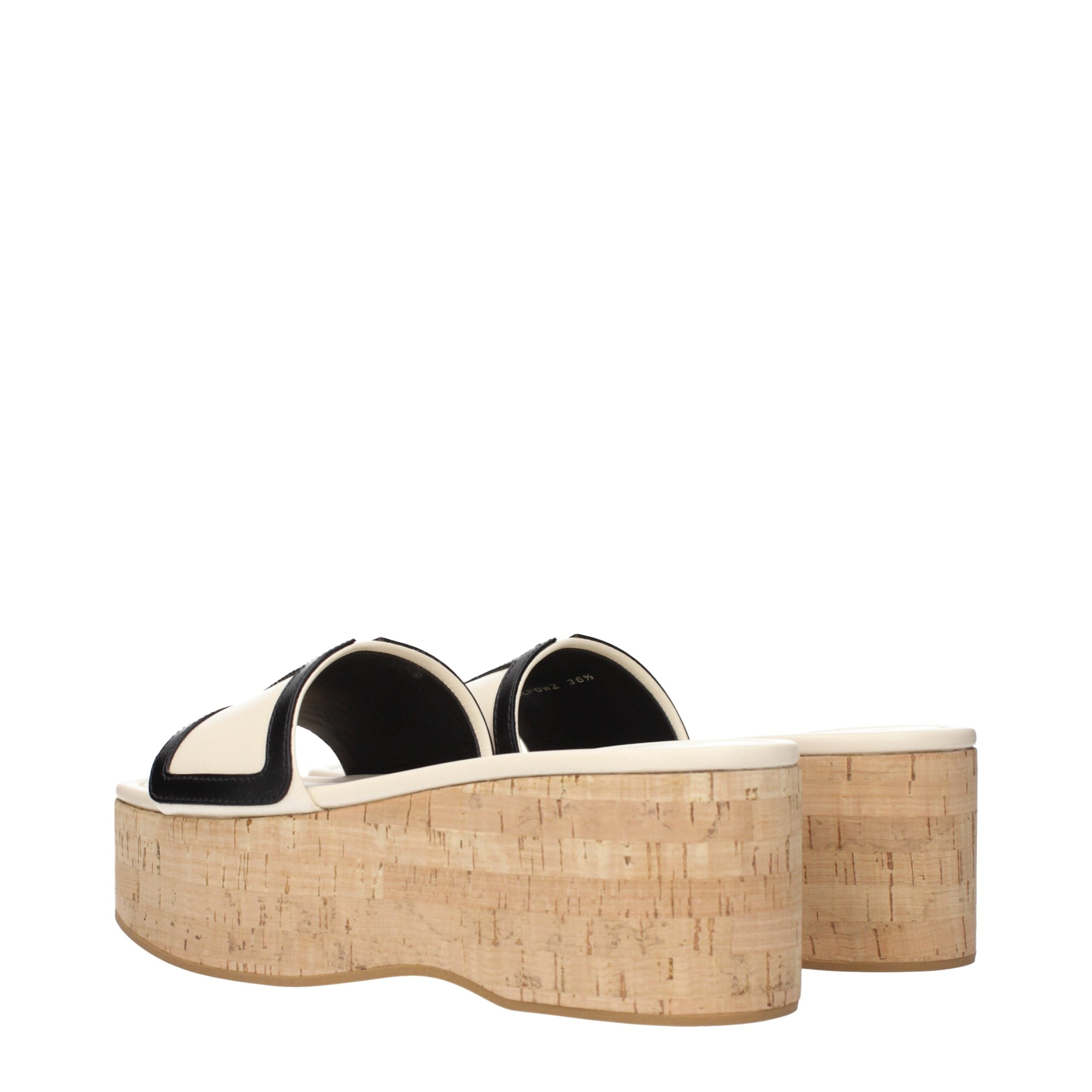 Valentino Garavani Beige Leather Wedges Sandals Valentino Garavani