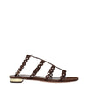 Aquazzura Brown Leather Flat Sandals Aquazzura